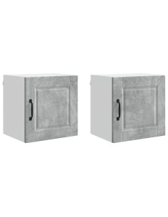 Mobile da cucina con porta 2 pcs Grigio cemento 40 x 31 x 40 cm 2