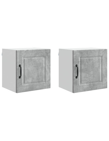 Mobile da cucina con porta 2 pcs Grigio cemento 40 x 31 x 40 cm