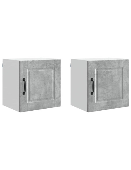 Mobile da cucina con porta 2 pcs Grigio cemento 40 x 31 x 40 cm
