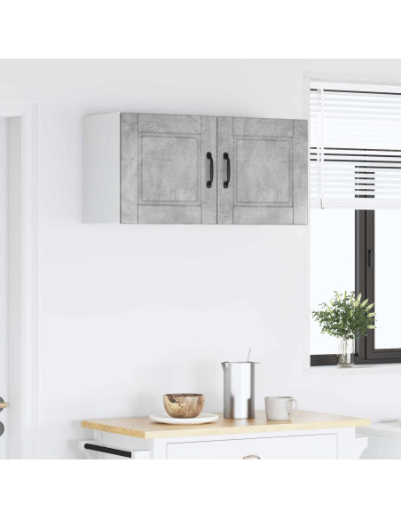 Mobile da cucina con porta 2 pcs Grigio cemento 40 x 31 x 40 cm