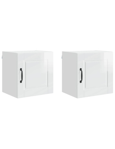 Mobile da cucina con porta 2 pcs Bianco Lucido 40 x 31 x 40 cm