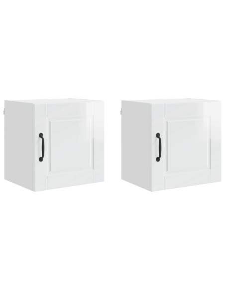 Mobile da cucina con porta 2 pcs Bianco Lucido 40 x 31 x 40 cm