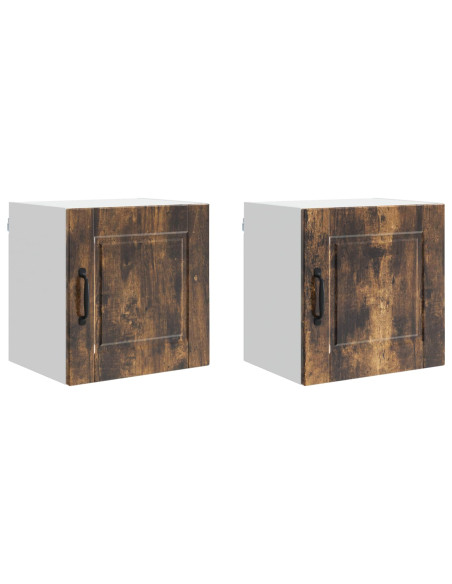 Mobile da cucina con porta 2 pcs Rovere fumé 40 x 31 x 40 cm