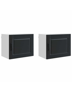 Mobile da cucina 2 pcs Nero 50 x 31 x 40 cm Legno multistrato 2