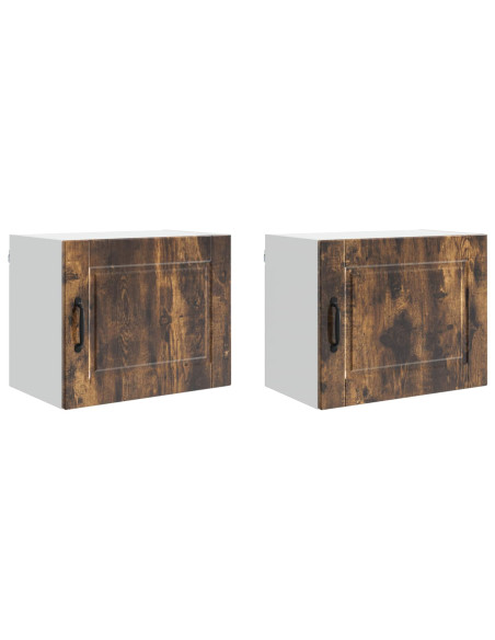 Mobile da cucina con porta 2 pcs Rovere fumé 50 x 31 x 40 cm