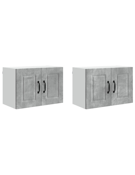 Mobile da cucina con porta 2 pcs Grigio cemento 60 x 31 x 40 cm