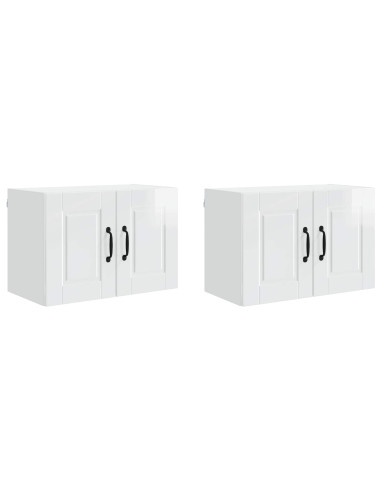 Mobile da cucina con porta 2 pcs Bianco Lucido 60 x 31 x 40 cm