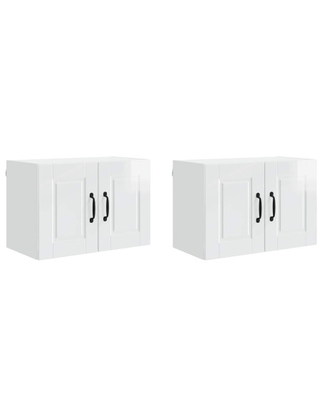 Mobile da cucina con porta 2 pcs Bianco Lucido 60 x 31 x 40 cm