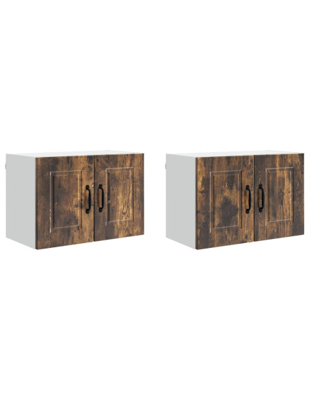 Mobile da cucina con porta 2 pcs Rovere fumé 60 x 31 x 40 cm