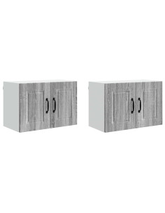 Mobile da cucina con porta 2 pcs Grigio Sonoma 60 x 31 x 40 cm 2