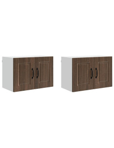 Mobile da cucina con porta 2 pcs Rovere Marrone 60 x 31 x 40 cm 2