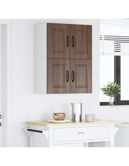 Mobile da cucina con porta 2 pcs Rovere Marrone 60 x 31 x 40 cm