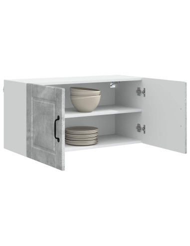 Mobile da cucina con lo scaffale Grigio cemento 80 x 31 x 40 cm