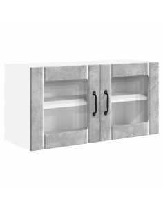 Mobile da cucina con lo scaffale Grigio cemento 80 x 31 x 40 cm 2