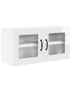 Mobile da cucina con lo scaffale Bianco Lucido 80 x 31 x 40 cm 2