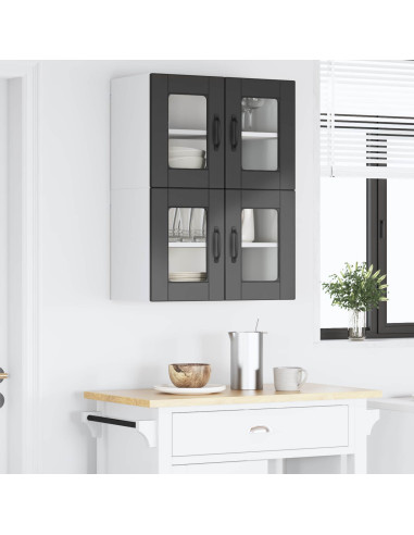 Mobile da cucina 2 pcs Nero 60 x 31 x 40 cm Legno multistrato