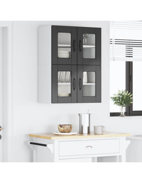 Mobile da cucina 2 pcs Nero 60 x 31 x 40 cm Legno multistrato
