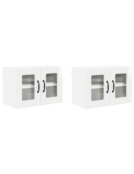 Mobile da cucina con porta 2 pcs Bianco Lucido 60 x 31 x 40 cm