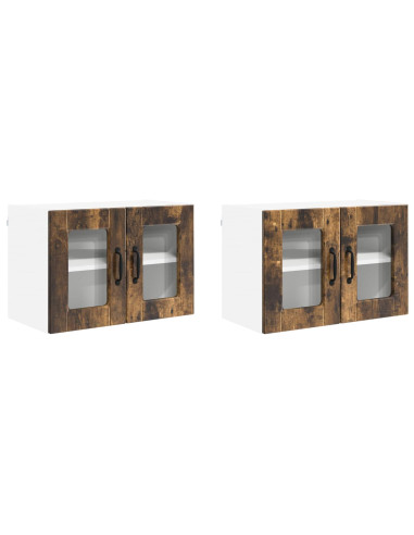 Mobile da cucina con porta 2 pcs Rovere fumé 60 x 31 x 40 cm