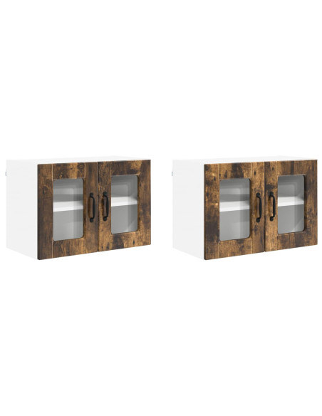 Mobile da cucina con porta 2 pcs Rovere fumé 60 x 31 x 40 cm