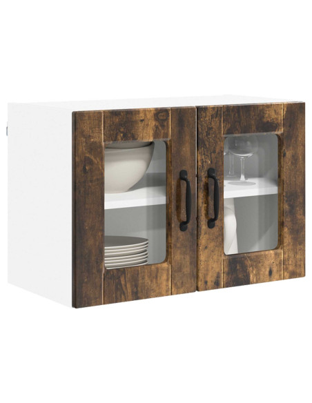 Mobile da cucina con porta 2 pcs Rovere fumé 60 x 31 x 40 cm
