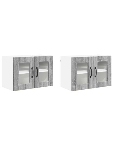 Mobile da cucina con porta 2 pcs Grigio Sonoma 60 x 31 x 40 cm