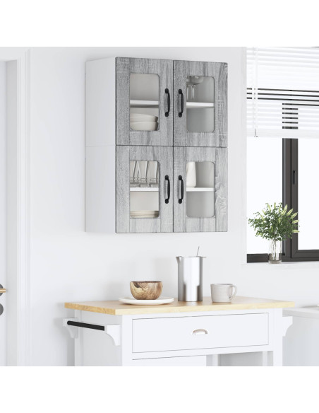 Mobile da cucina con porta 2 pcs Grigio Sonoma 60 x 31 x 40 cm