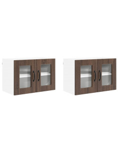 Mobile da cucina con porta 2 pcs Rovere Marrone 60 x 31 x 40 cm 2