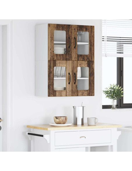 Mobile da cucina con porta 2 pcs Legno vecchio 60 x 31 x 40 cm