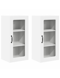 Mobile da cucina 2 pcs Bianco 40 x 31 x 80 cm Legno multistrato 2