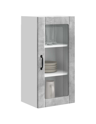 Mobile da cucina con porta 2 pcs Grigio cemento 40 x 31 x 80 cm