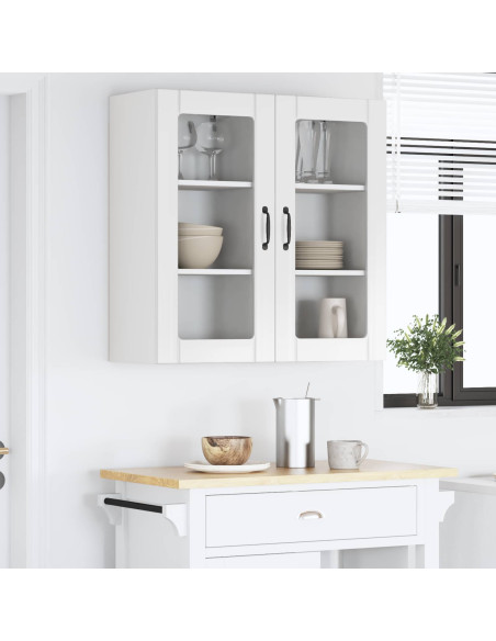 Mobile da cucina con porta 2 pcs Bianco Lucido 40 x 31 x 80 cm