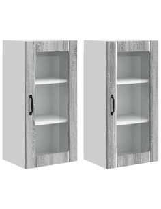 Mobile da cucina con porta 2 pcs Grigio Sonoma 40 x 31 x 80 cm 2