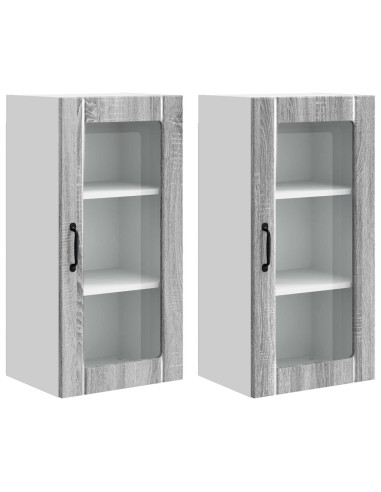 Mobile da cucina con porta 2 pcs Grigio Sonoma 40 x 31 x 80 cm