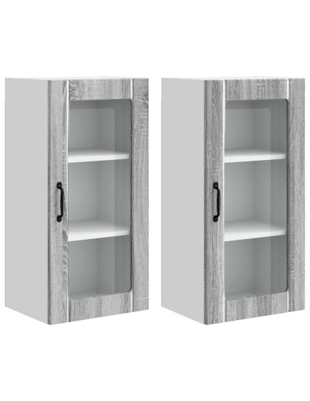 Mobile da cucina con porta 2 pcs Grigio Sonoma 40 x 31 x 80 cm