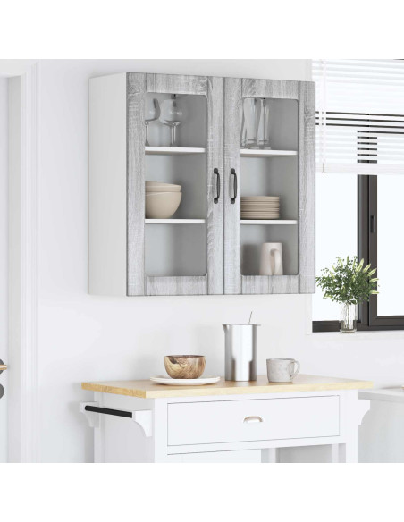 Mobile da cucina con porta 2 pcs Grigio Sonoma 40 x 31 x 80 cm