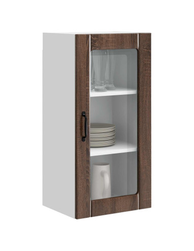 Mobile da cucina con porta 2 pcs Rovere Marrone 40 x 31 x 80 cm