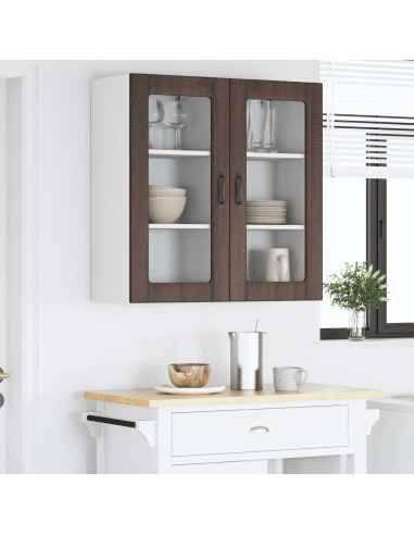 Mobile da cucina con porta 2 pcs Rovere Marrone 40 x 31 x 80 cm