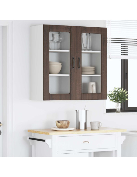 Mobile da cucina con porta 2 pcs Rovere Marrone 40 x 31 x 80 cm