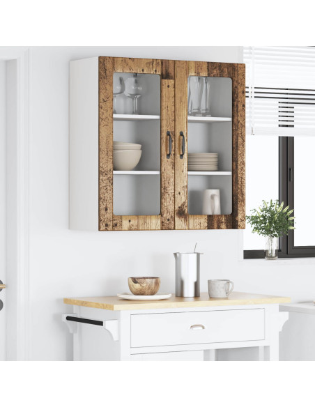 Mobile da cucina con porta 2 pcs Legno vecchio 40 x 31 x 80 cm