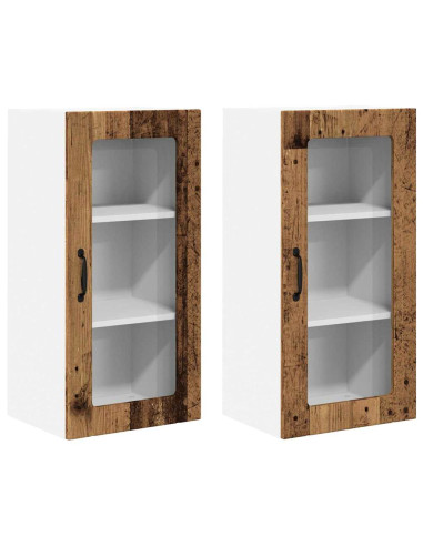 Mobile da cucina con porta 2 pcs Legno vecchio 40 x 31 x 80 cm