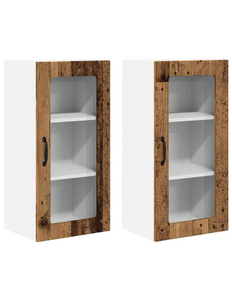Mobile da cucina con porta 2 pcs Legno vecchio 40 x 31 x 80 cm