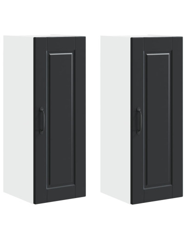 Mobile da cucina 2 pcs Nero 30 x 31 x 80 cm Legno multistrato