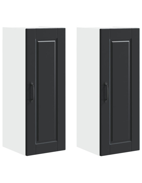 Mobile da cucina 2 pcs Nero 30 x 31 x 80 cm Legno multistrato