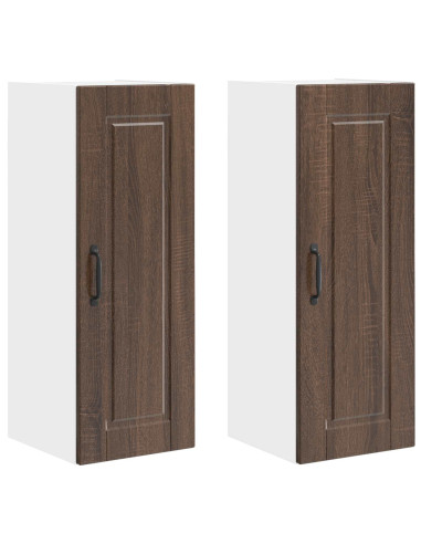 Mobile da cucina con porta 2 pcs Rovere Marrone 30 x 31 x 80 cm