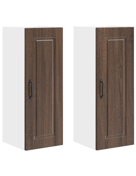 Mobile da cucina con porta 2 pcs Rovere Marrone 30 x 31 x 80 cm