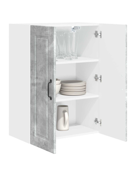 Mobile da cucina con lo scaffale Grigio cemento 60 x 31 x 80 cm
