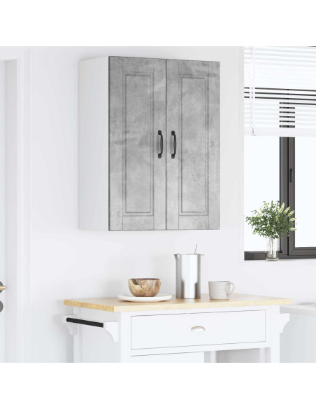 Mobile da cucina con lo scaffale Grigio cemento 60 x 31 x 80 cm