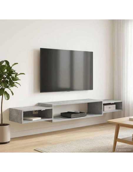 Mobile TV da Parete A parete Grigio Cemento 180 x 28 x 21 cm