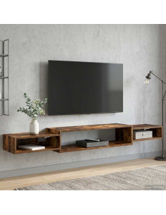 Mobile TV da Parete A parete Rovere Fumo 180 x 28 x 21 cm